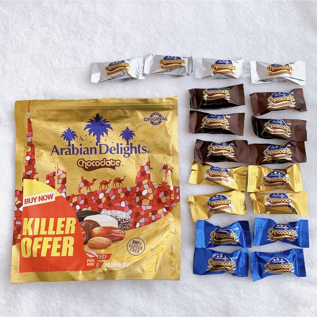 【ドバイ土産】 海外限定品　Arabian Delights デーツチョコレート 食品/飲料/酒の食品(菓子/デザート)の商品写真