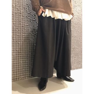 パドカレ(pas de calais)のパドカレ＊ミニヘンリボンストライプサルエルパンツ(サルエルパンツ)