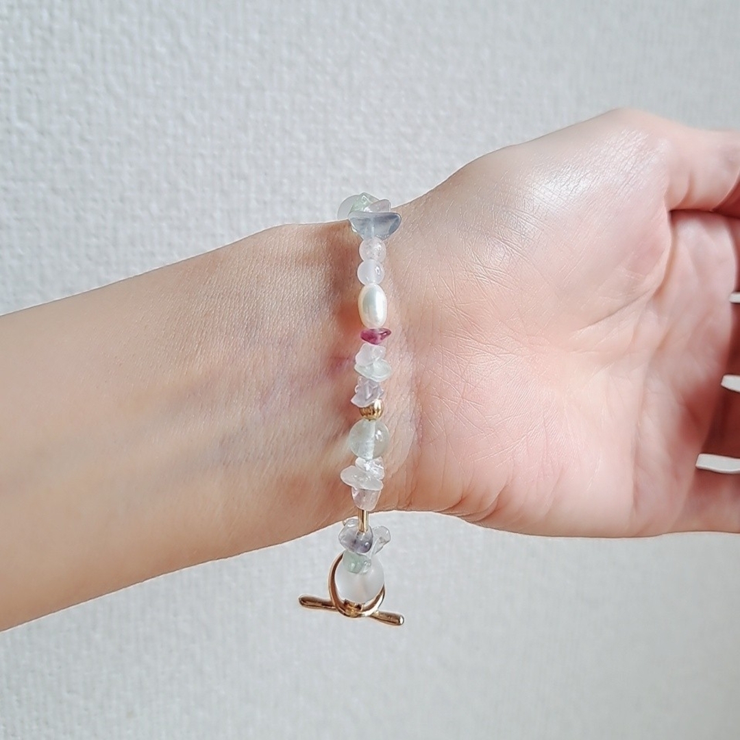 天然石ブレスレット♡アマゾナイト】bracelet ビーズブレスレットの