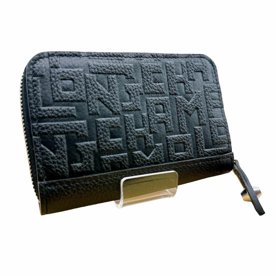 LONGCHAMP ロンシャン コインケース ラウンドジップ パスケースブラック-