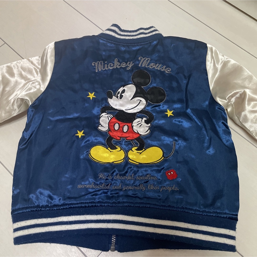 Disney(ディズニー)のミッキーマウス　スタジャン キッズ/ベビー/マタニティのキッズ服男の子用(90cm~)(コート)の商品写真