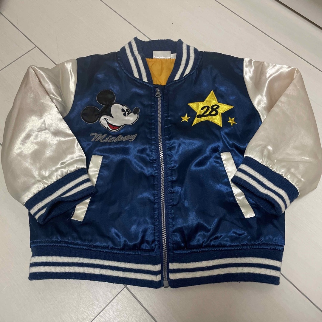 Disney(ディズニー)のミッキーマウス　スタジャン キッズ/ベビー/マタニティのキッズ服男の子用(90cm~)(コート)の商品写真