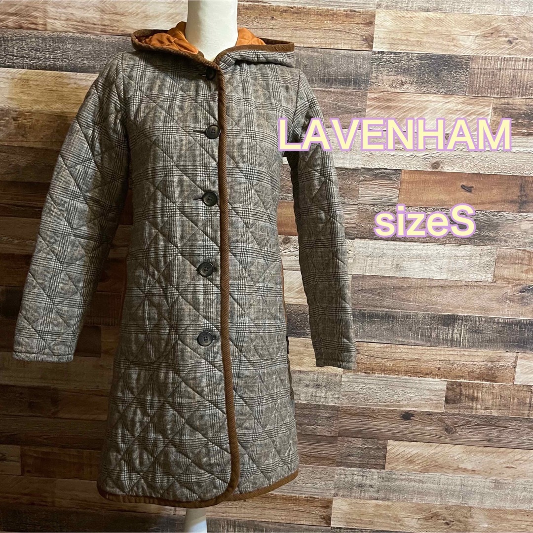 LAVENHAM - ラベンハム キルティングウールコート グレンチェック