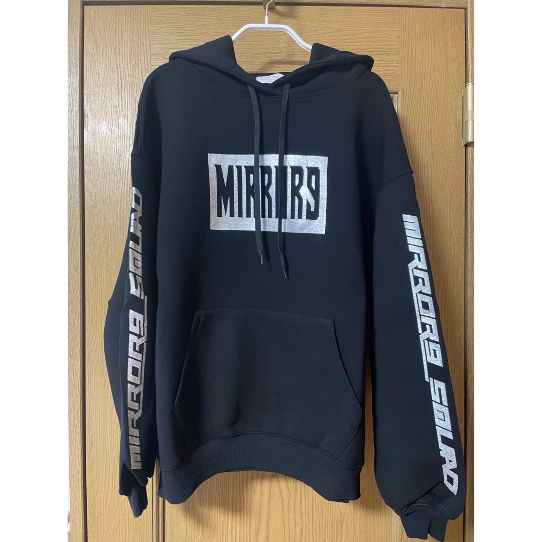 MIRROR9 Embroidery logo hoodie レッド　L