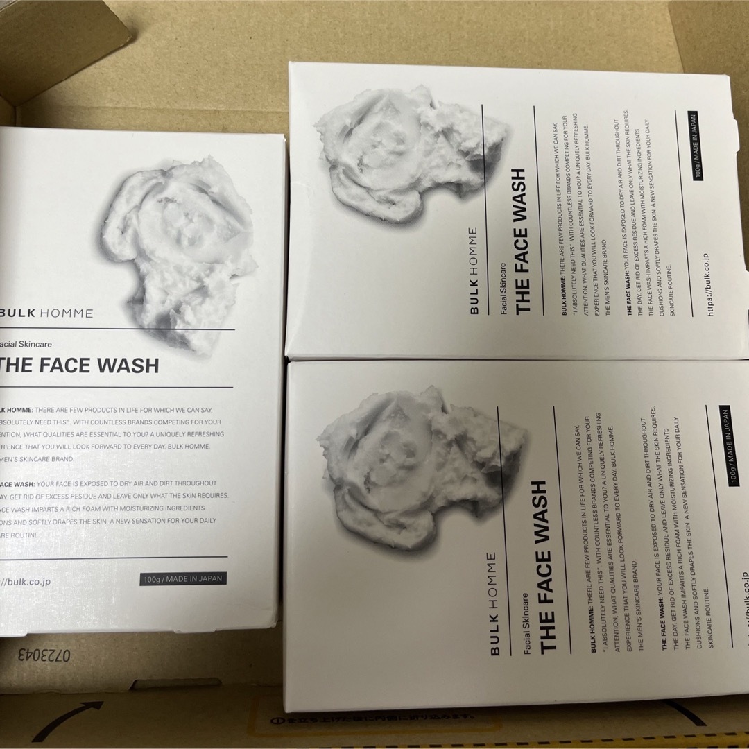 【新品 未開封3点】バルク オム THE FACE WASH   洗顔料　メンズ