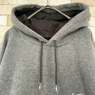 NIKE ナイキ パーカー プルオーバー 刺繍 IRVINE 裏起毛 紺 L