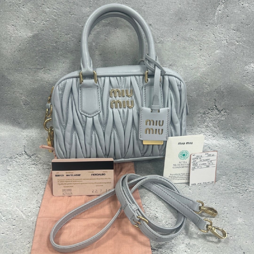 miumiu - ミュウミュウ アルカディ マテラッセレザーバッグ 2WAYバッグ