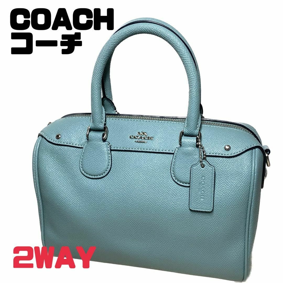 美品 COACH 2WAY ショルダーバッグ 希少 ミント ハンドバッグ-