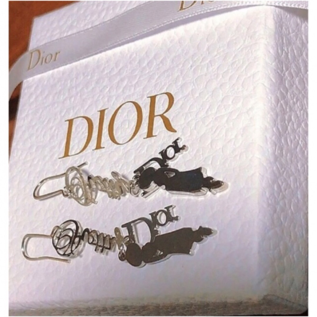 Dior　フック　ロゴ　ピアス