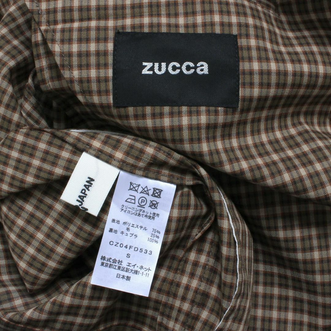 新品・定価69，300 ZUCCa T/Wチェック テーラードジャケット メンズ-