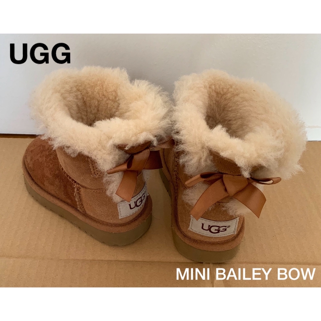 UGG(アグ)の正規品 アグ ミニベイリーボウ キッズ ブーツ 子ども ベビー 靴 キッズ/ベビー/マタニティのベビー靴/シューズ(~14cm)(ブーツ)の商品写真