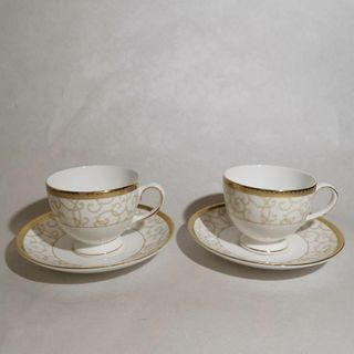 ウェッジウッド(WEDGWOOD)のウェッジウッド セレスティアルゴールド ペア カップ＆ソーサー USED美品(食器)