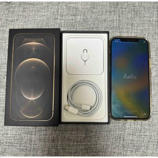 アイフォーン(iPhone)の【美品】iPhone 12 Pro ゴールド本体(充電ケーブル付)(スマートフォン本体)