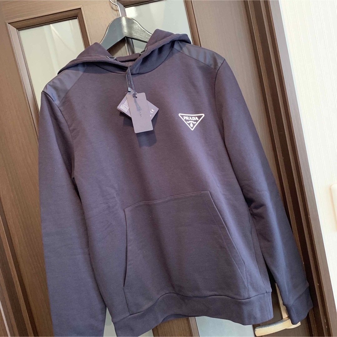 新品タグ付 プラダ PRADA マテリアル フーディ パーカー S 男女兼用 1