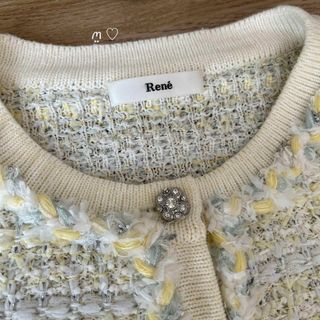 René - Rene ルネ ツイードカーディガン ジャケット 34 羽織り