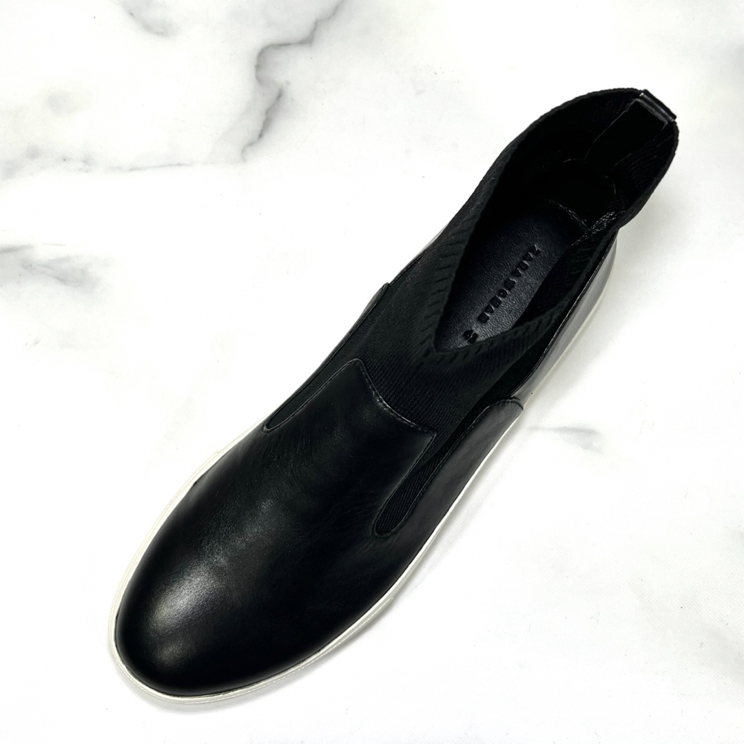 【新品未使用】ZARA コントラスト ハイカットスニーカーブーツ黒白26.5タグ