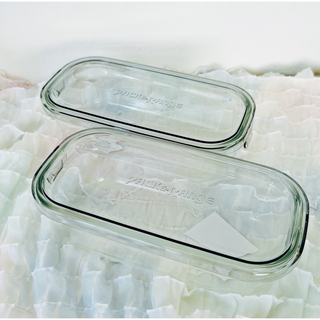 パイレックス(Pyrex)の専用　iwaki 耐熱ガラス保存容器　クールグレー500ml×2(容器)