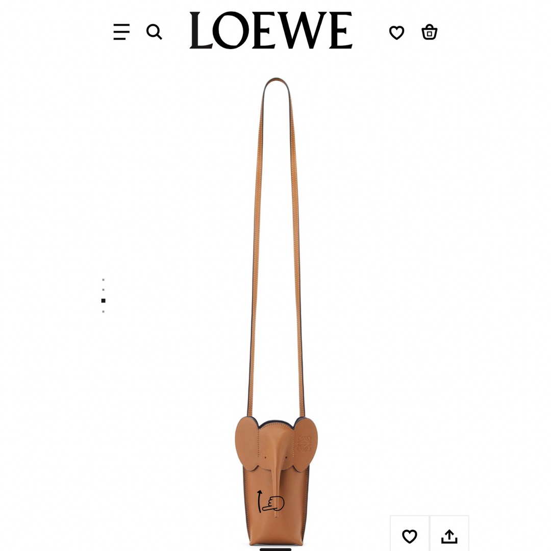 LOEWE(ロエベ)の【ショウコ様専用】LOEWE  エレファント　ポケット レディースのバッグ(ショルダーバッグ)の商品写真