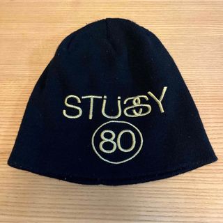 新品　STUSSY ステューシー　リンク　スカル　ビーニー　ブラック