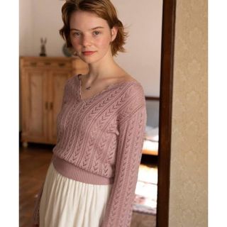 mangata Bohemian knit tops(ニット/セーター)