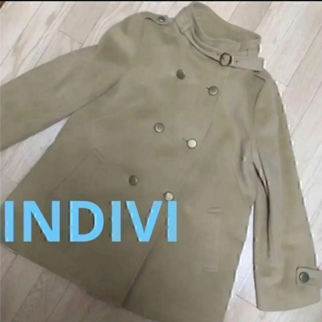 充実の品 INDIVI アンゴラハーフコート アウター 充実の品 INDIVI アンゴラハーフコート アウター