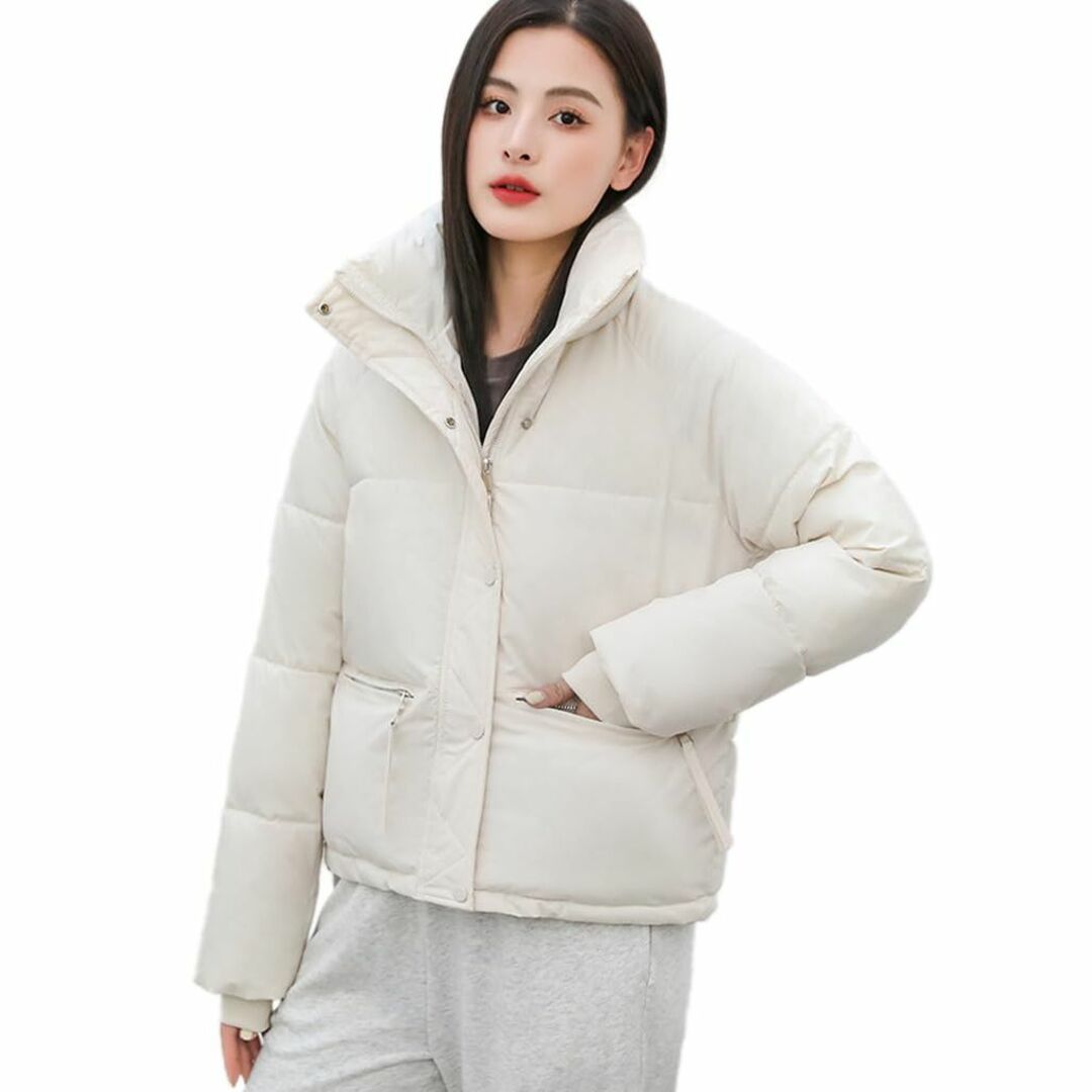 [BryQrvy] 綺麗見え ショート丈 中綿ジャケット アウター 中綿コート