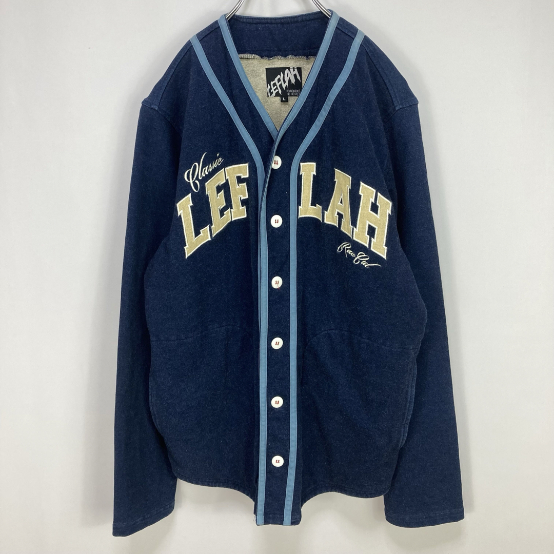 【超希少】LEFLAH レフラー 刺繍ロゴ 長袖 ベースボースシャツ