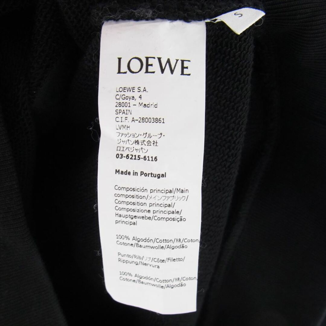 LOEWE ロエベ スウェット 22AW H526Y24J07 アナグラム コットン スウェット トレーナー ブラック系 S