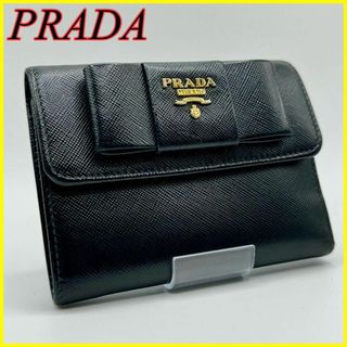 プラダ(PRADA)の【みー様専用】プラダ コンパクトウォレット 三つ折り財布 サフィアーノ リボン(財布)