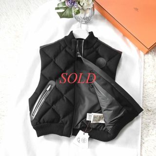 ★HERMES★新品タグ付★レザー★カシミヤ★最高級ベスト★ダウン★ジャケット