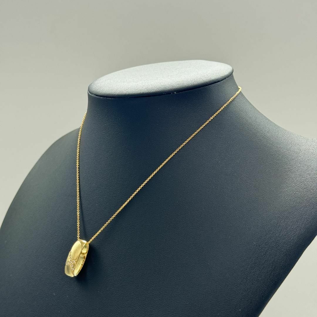 タサキ ダイヤ ネックレス ペンダント トップ ゴールド 18金 0.09ct-