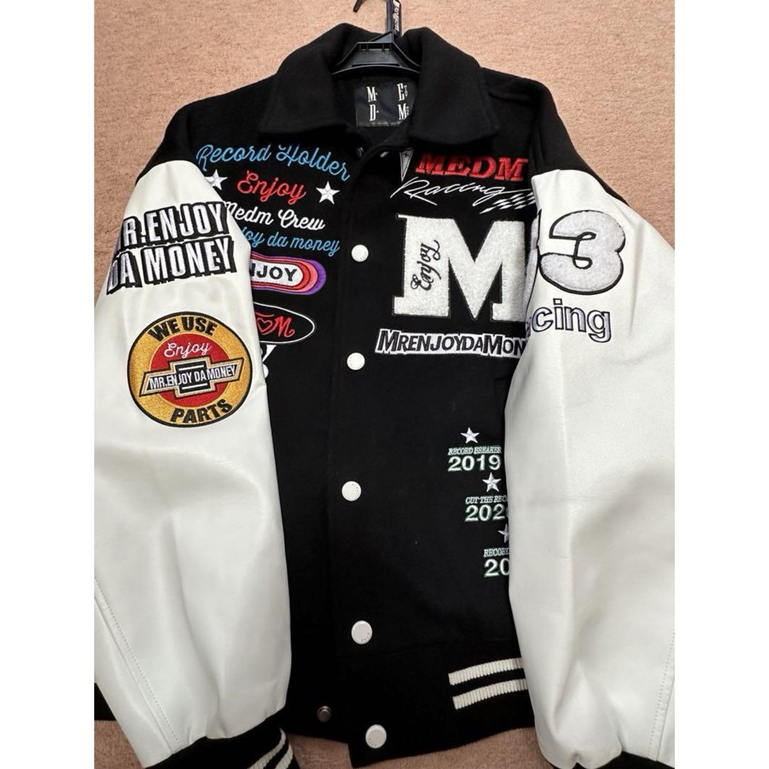 スタジャン MEDM / Embroidery Varsity Jacket-