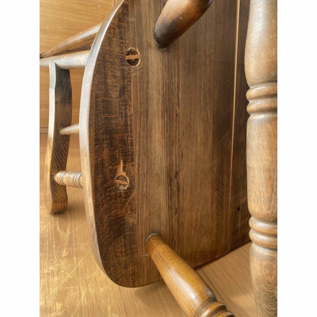 直接取引可 ロッキングチェア アンティーク 木製 椅子 座面割れの通販
