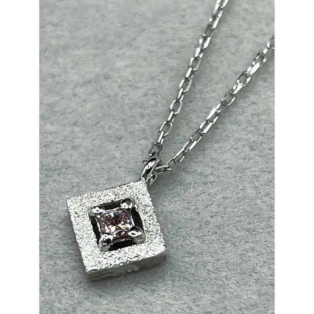JQ351☆高級 ピンクダイヤモンド0.066ct pt ネックレス 鑑定書付の通販 ...