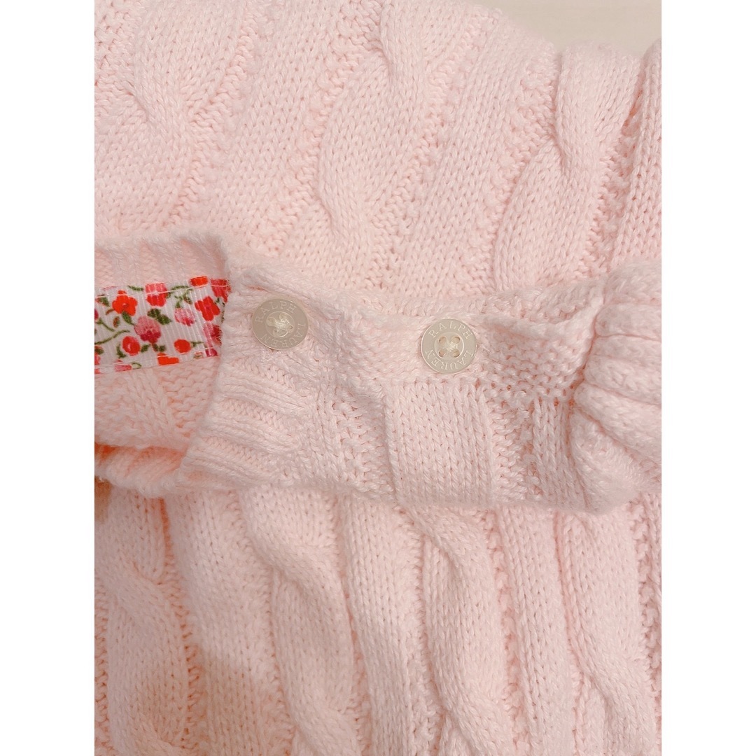 POLO RALPH LAUREN(ポロラルフローレン)のRalph Laurent ピンクケーブルニット♡ キッズ/ベビー/マタニティのキッズ服女の子用(90cm~)(ニット)の商品写真