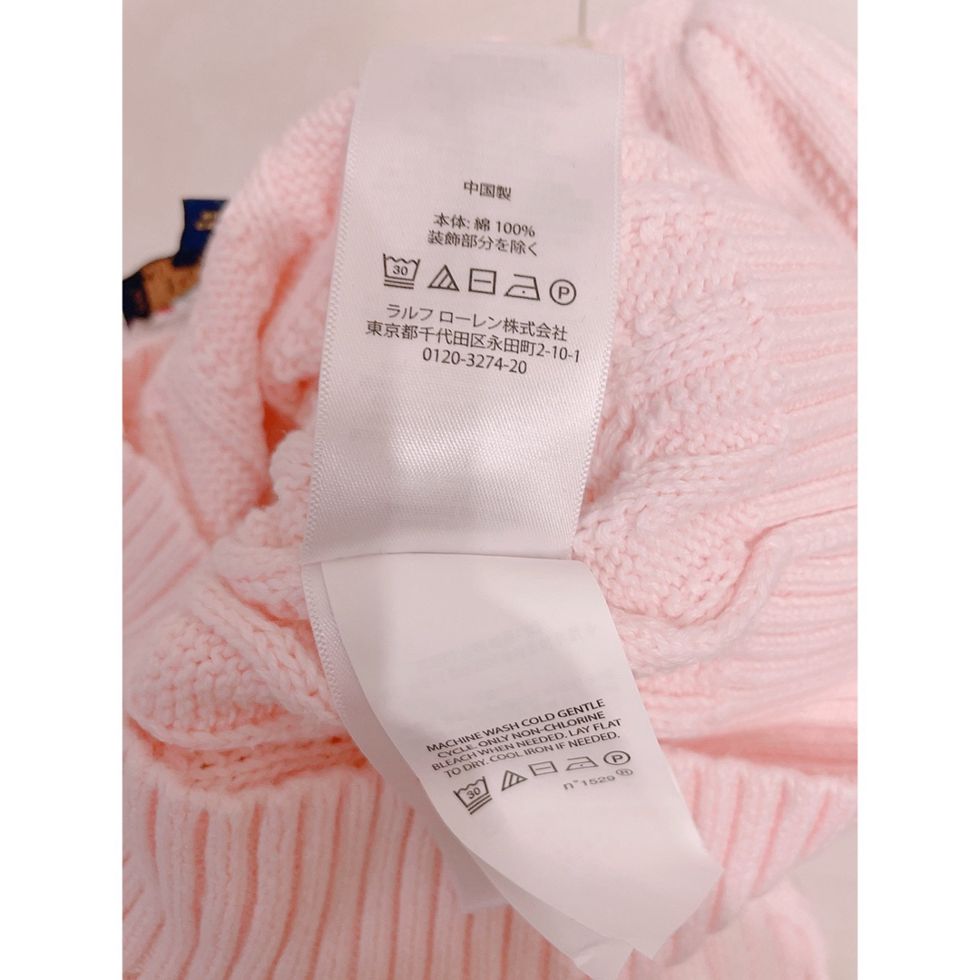 POLO RALPH LAUREN(ポロラルフローレン)のRalph Laurent ピンクケーブルニット♡ キッズ/ベビー/マタニティのキッズ服女の子用(90cm~)(ニット)の商品写真