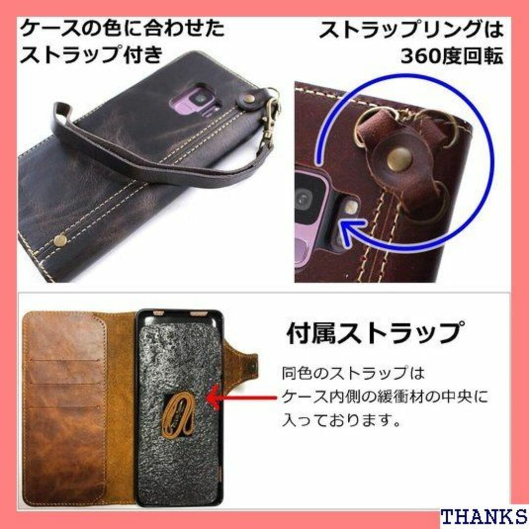 ☆ iPhone13mini 本革 ケース 手帳型 カバー ーンネイビー 272