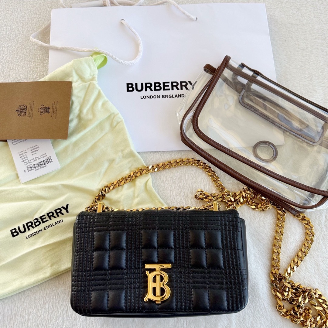 Burberry バーバリー　キルティングローラ　TB ショルダーバッグ　本革黒 | フリマアプリ ラクマ