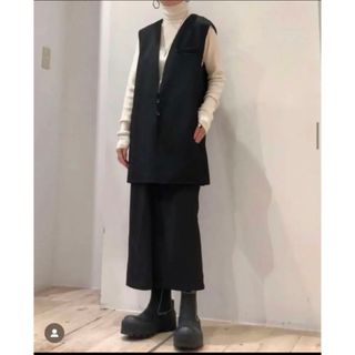 UNITED ARROWS  ループツイード ベルト付きジレ