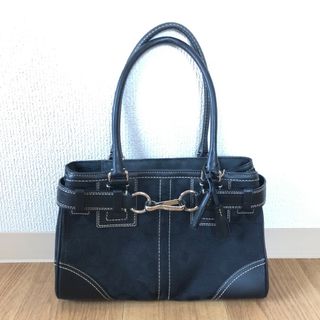 コーチ(COACH) シグネチャー ショルダーバッグ(レディース)（ブラック