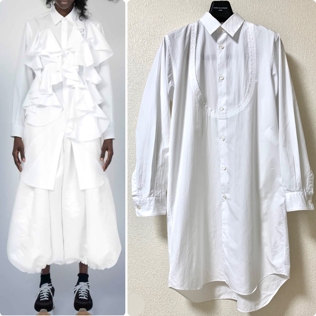 《美品》23ss COMME des GARCONS ロングシャツ ワンピース