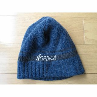 ニット帽　Nordica　紺色　日本製(ニット帽/ビーニー)