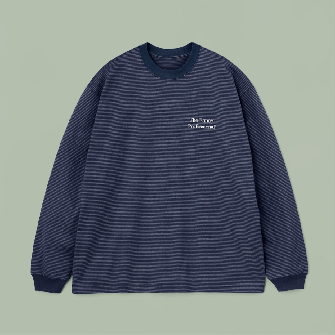 メンズennoy L/S BORDER T-SHIRTS NAVY WHITE L