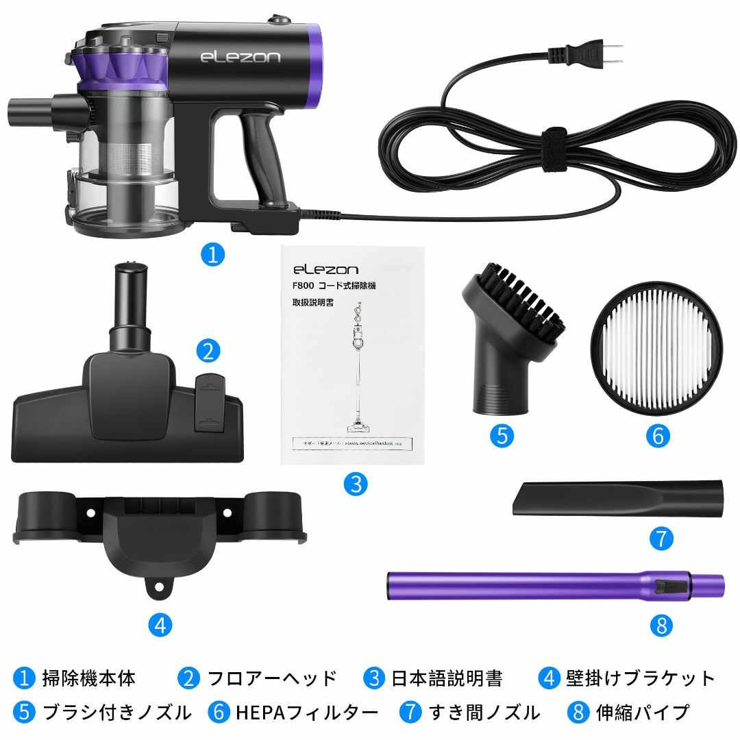 【M1708-83-55】掃除機 マルチサイクロン パワフル 18000Pa