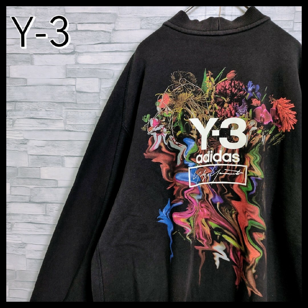 Y-3 - 【希少デザイン】Y-3☆バックロゴフラワーアートスウェット 黒