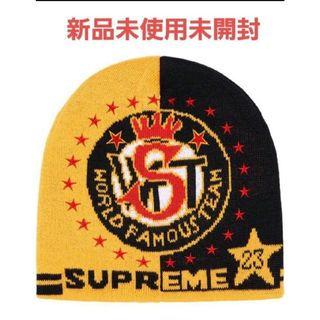 シュプリーム(Supreme)の87　完売品　Supreme Umbro Beanie　黄 黒(ニット帽/ビーニー)