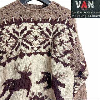 1960 Vintage VAN JACKET Jacquard Sweater