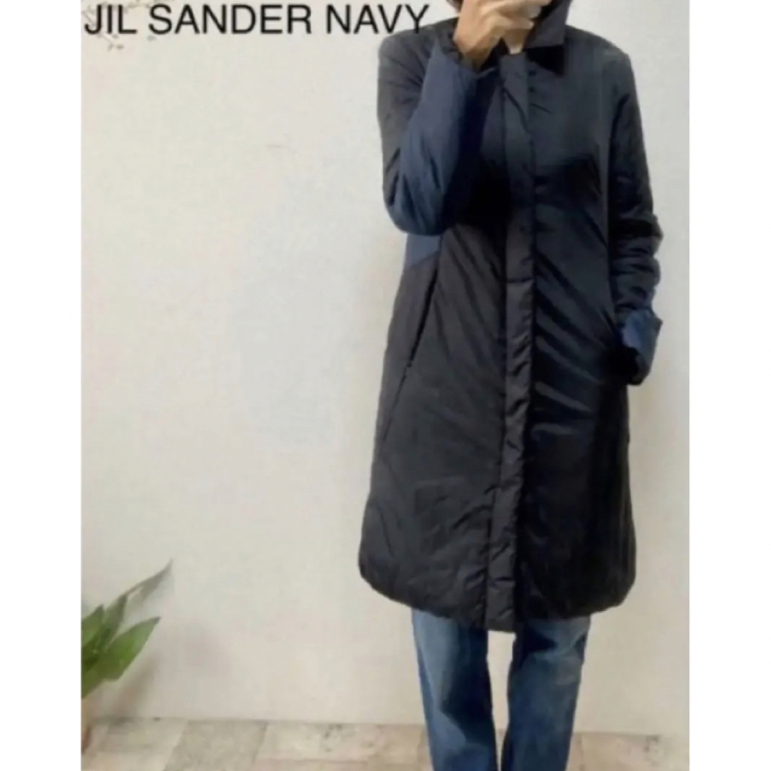 JIL SANDER NAVY ジルサンダー ネイビー ニット 切替 ワンピース