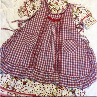 ほぼ新品 ピンクハウス エプロンスカート-