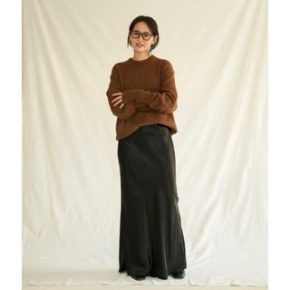 enof】ace long straight skirt ブラックの通販 by くまももん's shop